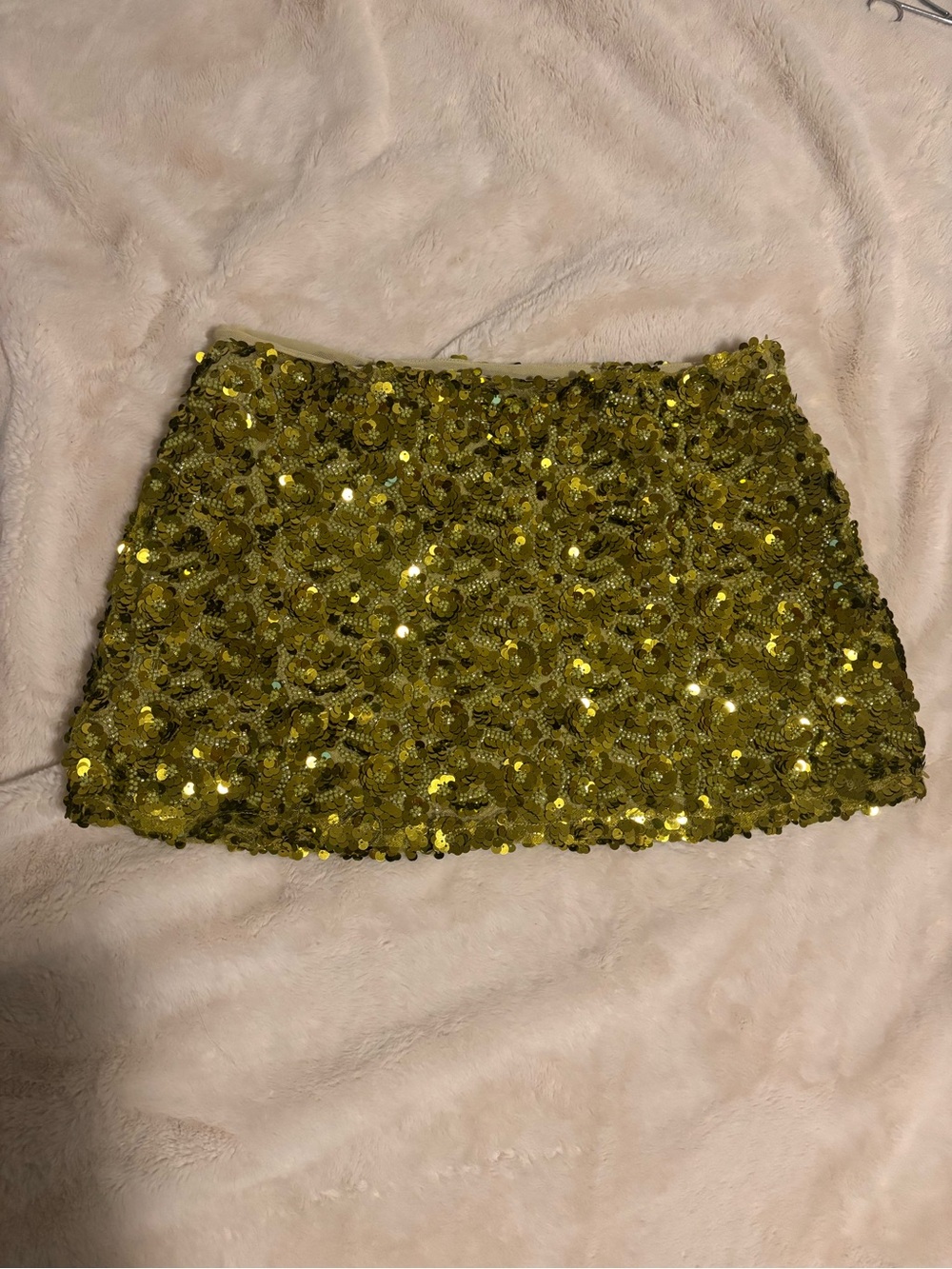 Green Sequin Mini Skirt - Women